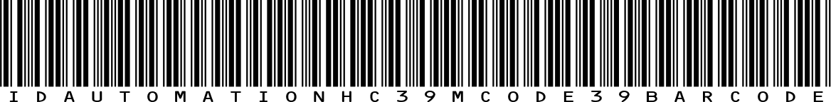 IDAHC39M Code 39 Barcode
